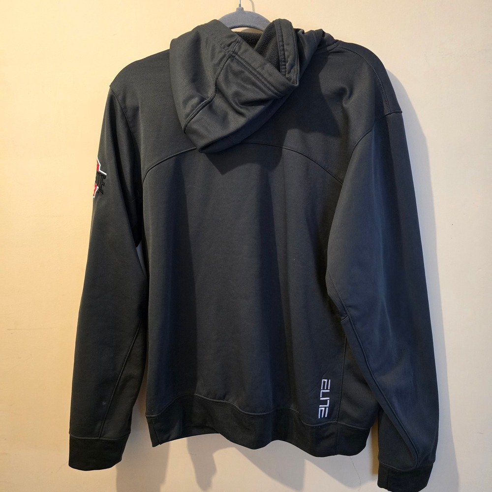 Nike Ohio State Hoodie Mens Medium Gray Red Therma-FIT Elite Buckeyes Sweatshirt - Picture 7 of 11
